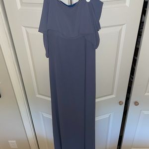 Navy Off the shoulder Maxi Dress